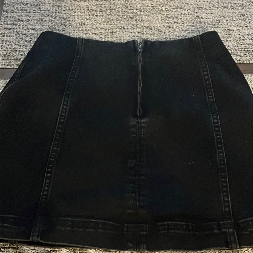 Black Denim Skirt - Picture 3 of 3